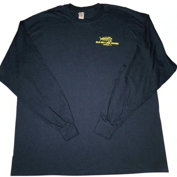 Navy Long Sleeve DEA “Drink Every Afternoon” Old Key Lime House Shirt - Picture 3 of 6